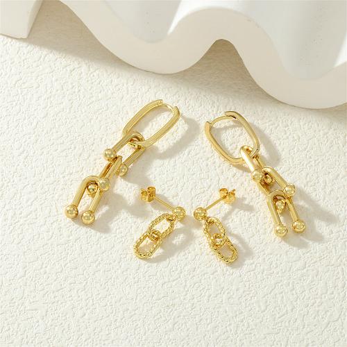 Boucles d'oreilles en laiton zircon cubique pavent, Placage de couleur d'or, pavé de micro zircon & pour femme, plus de couleurs à choisir, protéger l'environnement, sans nickel, plomb et cadmium, Vendu par paire