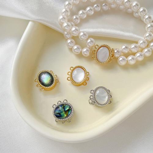 Brass Magnetic Clasp, with Magnet & Shell, plated, DIY, more colors for choice, nickel, lead & cadmium free, Sold By PC