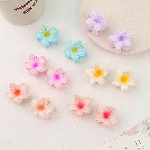 Hair Claw Clips, Resin, Flower, painted, for woman, more colors for choice, 40mm, Sold By PC