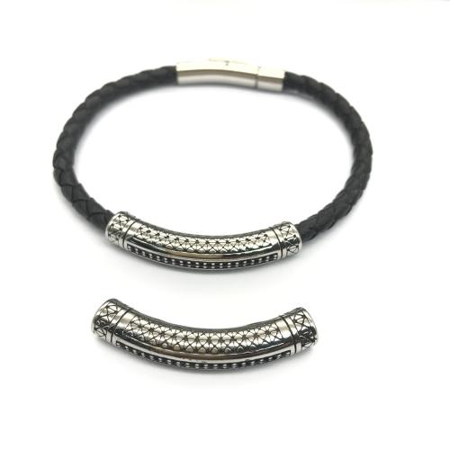 304 Stainless Steel Leather Band Clasp, plated, DIY, original color, 39.32mm, Sold By PC