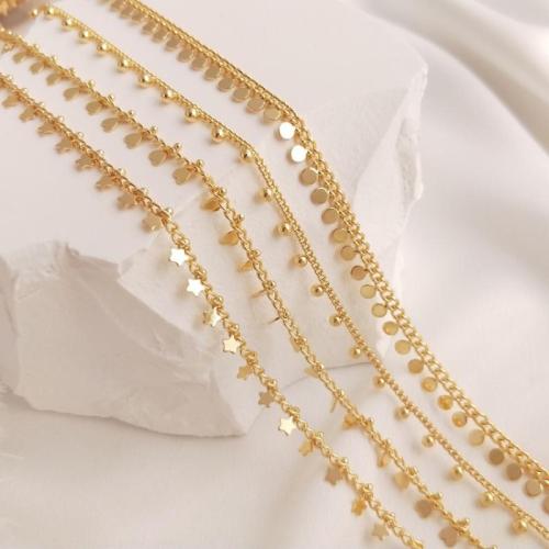 Brass Ball Chain, plated, different styles for choice, golden, Length:Approx 1 m, Sold By m