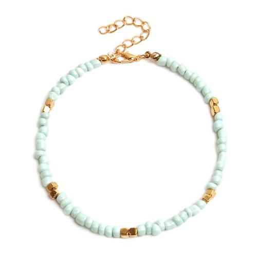 Zinc Alloy Anklet with Seedbead for woman Sold By PC