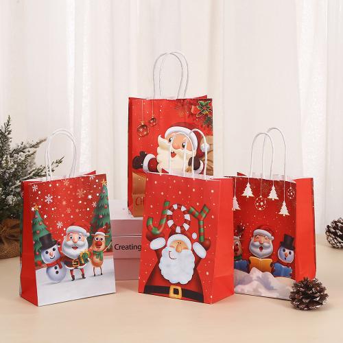 Christmas Gift Bag, Kraft, Christmas Design & different size for choice & different designs for choice, more colors for choice, 24PCs/Lot, Sold By Lot