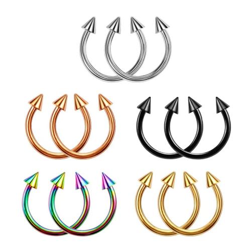 Stainless Steel Nose Piercing Jewelry, 304 Stainless Steel, plated, Unisex & different size for choice & different styles for choice, more colors for choice, Sold By PC