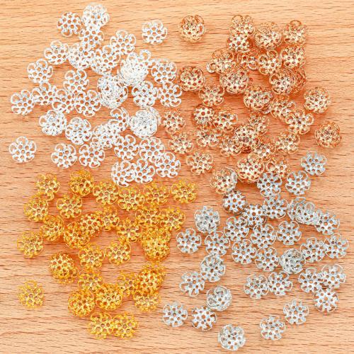 Zinc Alloy Bead Cap Flower plated DIY Sold By Bag