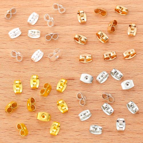 Iron Ear Nut Component, plated, DIY & different size for choice, more colors for choice, nickel, lead & cadmium free, 200PC/Bag, Sold By Bag