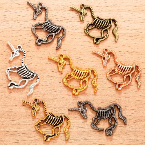 Zinklegering Animal Hangers, Zinc Alloy, Eenhoorn, plated, DIY, meer kleuren voor de keuze, 100PC/Bag, Verkocht door Bag