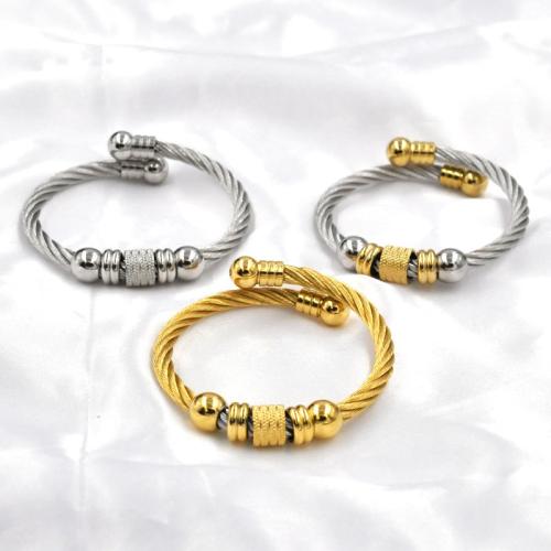 Stainless Steel Bangle, 304 Stainless Steel, Vacuum Ion Plating, Unisex, more colors for choice, Sold By PC