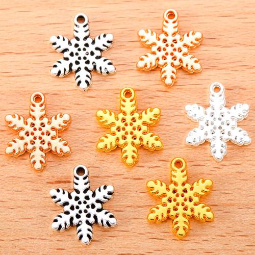 Pendentifs en alliage de zinc, flocon de neige, Placage, DIY, plus de couleurs à choisir, 100PC/sac, Vendu par sac