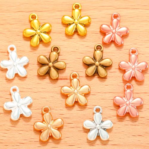 Tibetan Style Flower Pendants, plated, DIY, more colors for choice, 100PC/Bag, Sold By Bag