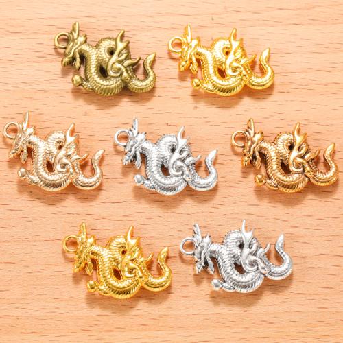 Zinklegering Animal Hangers, Zinc Alloy, Draak, plated, DIY, meer kleuren voor de keuze, 100PC/Bag, Verkocht door Bag