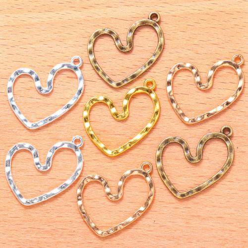 Tibetan Style Heart Pendants, plated, DIY, more colors for choice, 100PC/Bag, Sold By Bag