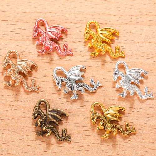 Zinc Alloy Animal Pendants Dragon plated DIY Sold By Bag