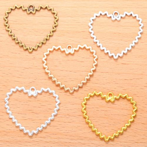 Tibetan Style Heart Pendants, plated, DIY, more colors for choice, 100PC/Bag, Sold By Bag