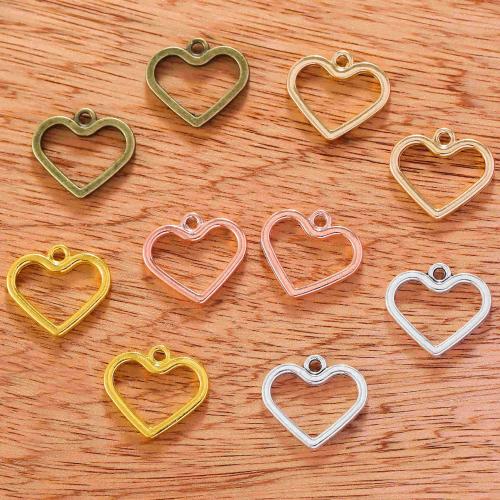 Zinc Alloy Heart Pendants plated DIY Sold By Bag