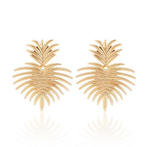 fer Boucle d'oreille goutte, avec perle de plastique, Placage de couleur d'or, styles différents pour le choix & pour femme, Vendu par paire