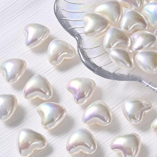 Perle acrylique, coeur, DIY, multicolore, 15x16mm, 5PC/sac, Vendu par sac