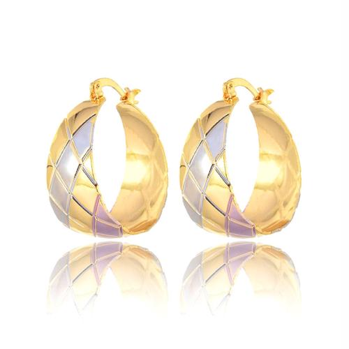 Pendientes de Palanca Hacia Atrás en Latón, metal, 18K chapado en oro, Joyería & para mujer, dorado, 25x4mm, Vendido por Par