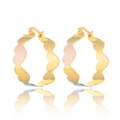 Brass Leverback Earring 18K gold plated fashion jewelry & for woman golden Sold By Pair