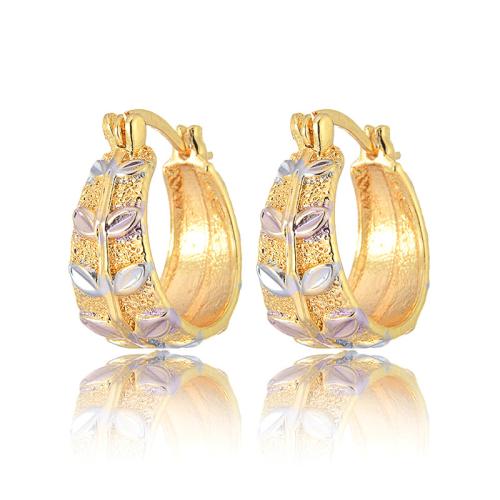 Prás Leverback Earring, 18K ór plátáilte, jewelry faisin & do bhean, órga, 17x8mm, Díolta De réir Péire