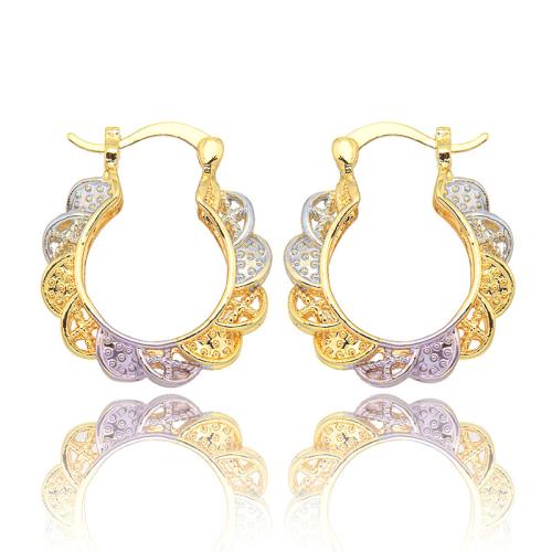 Laiton Leverback boucle d'oreille, Plaqué or 18K, bijoux de mode & pour femme, doré, 25x4mm, Vendu par paire