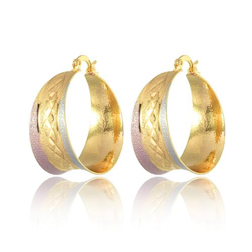 Brass Leverback Earring, 18K gold plated, fashion jewelry & for woman, golden, 30x15mm, Sold By Pair