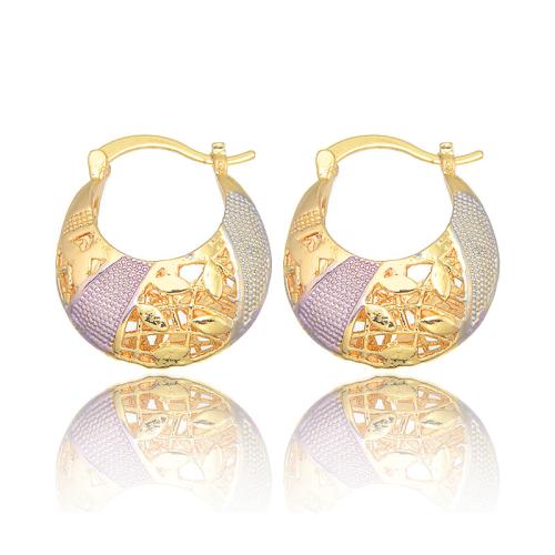 Brass Leverback Earring, 18K gold plated, fashion jewelry & for woman, golden, 25x10mm, Sold By Pair