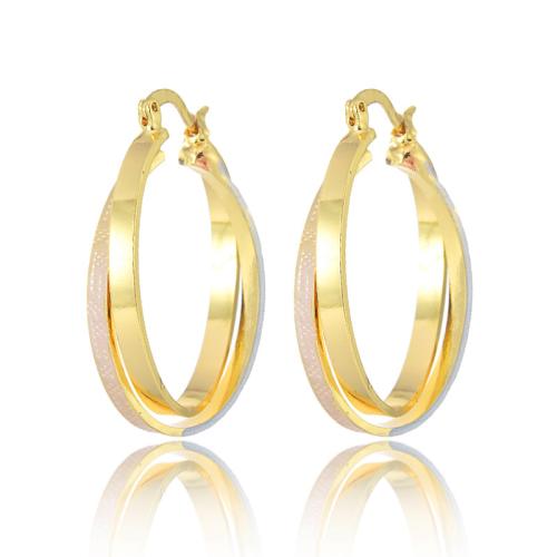 Brass Leverback Earring, 18K gold plated, fashion jewelry & for woman, 35x25mm, Sold By Pair