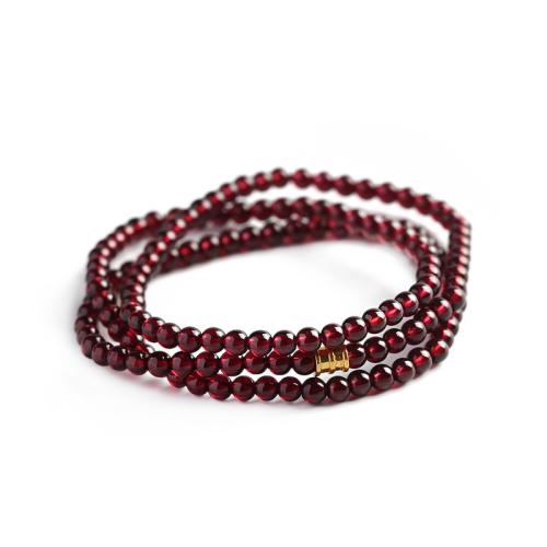 Natural Garnet Bracelet, handmade, fashion jewelry & Unisex, Length:Approx 49.5 cm, Sold By PC