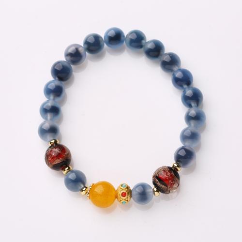 Agate Jewelry Bracelet, handmade, fashion jewelry & different styles for choice & for woman, Length:Approx 14-16 cm, Sold By PC