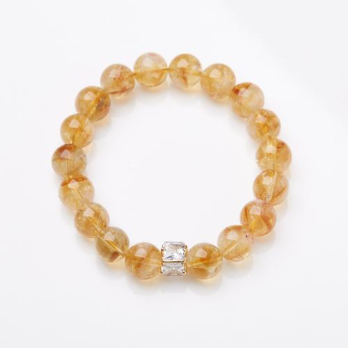 Bracelets quartz, perles de citrine, fait à la main, bijoux de mode & normes différentes pour le choix & styles différents pour le choix & pour femme, Longueur:Environ 14-16 cm, Vendu par PC