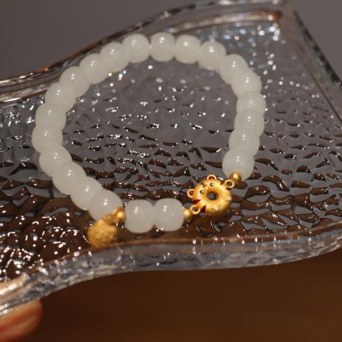 Gemstone Bracelets, Hetian Jade, fashion jewelry & for woman, Length:Approx 14-16 cm, Sold By PC