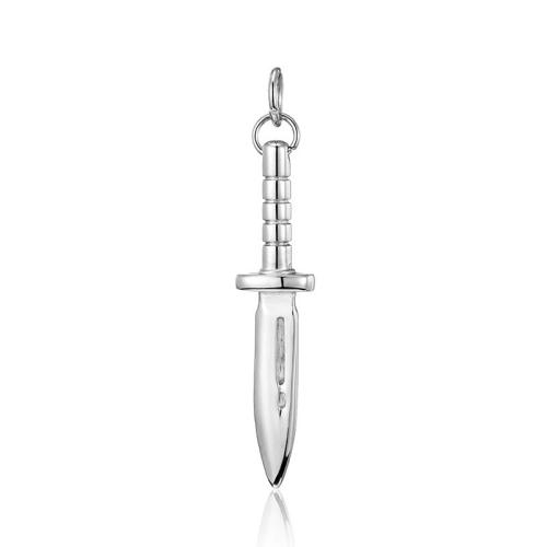 Stainless Steel Pendants, 304 Stainless Steel, Dagger, fashion jewelry & Unisex, 58mm, Sold By PC