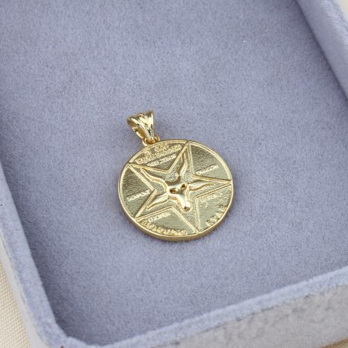 Brass Jewelry Pendants Round plated DIY nickel lead & cadmium free Sold By PC