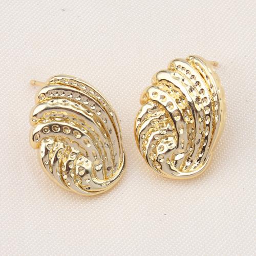 Brass Stud Earring, plated, for woman, more colors for choice, nickel, lead & cadmium free, 20x15mm, Sold By Pair