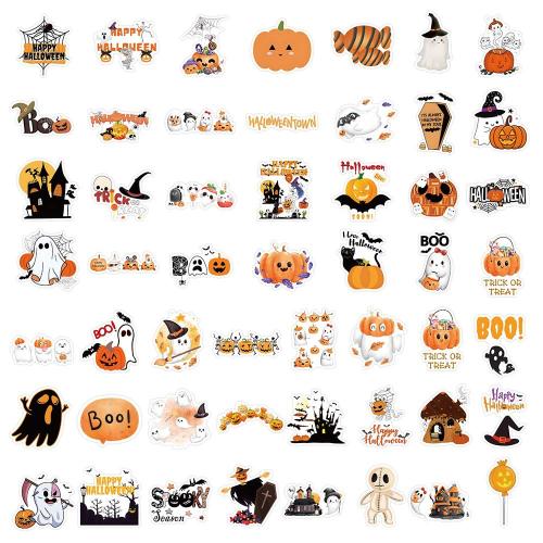 Papier van de sticker, PVC-plastic, met Lijm+Sticker, DIY & waterdicht, gemengde kleuren, About 3-7cm, 50pC's/Lot, Verkocht door Lot