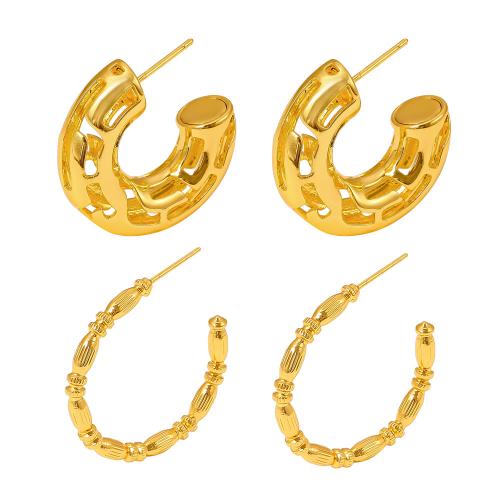 Brass Stud Earring, 18K gold plated, fashion jewelry & different styles for choice & for woman, Sold By Pair