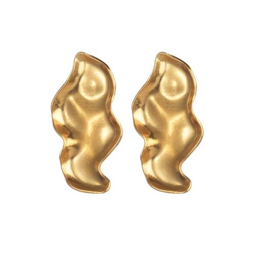 Stainless Steel Stud Earrings 304 Stainless Steel fashion jewelry & for woman gold Sold By Pair