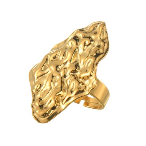 Anillo de dedo de acero inoxidable, acero inoxidable 304, 18K chapado en oro, Joyería & para mujer, Vendido por UD