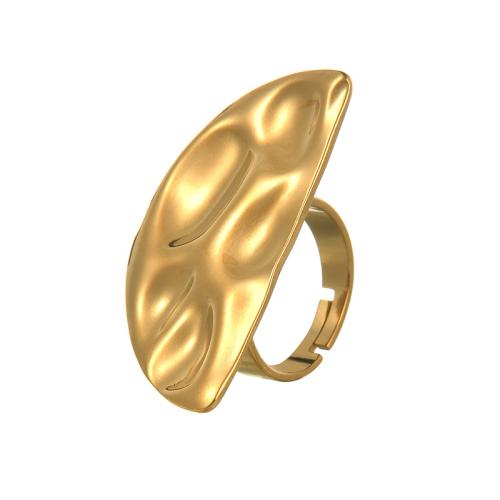 Anillo de dedo de acero inoxidable, acero inoxidable 304, 18K chapado en oro, Joyería & para mujer, Vendido por UD