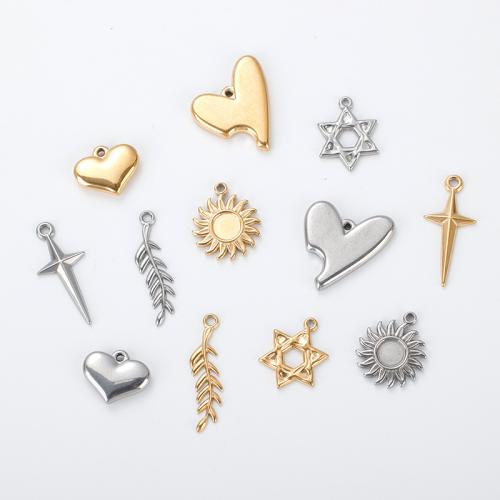 Stainless Steel Pendants, 304 Stainless Steel, plated, DIY & different styles for choice, more colors for choice, Sold By PC