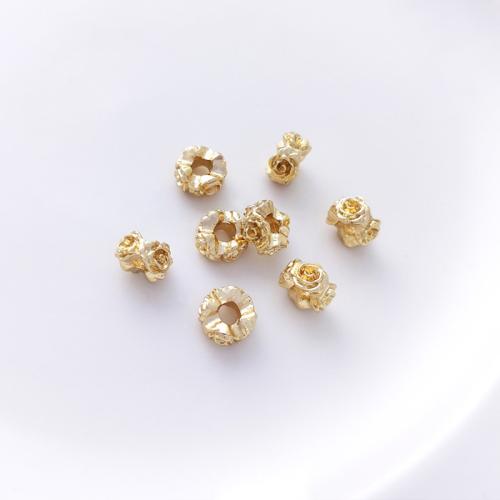 Brass Spacer Beads plated DIY golden Sold By PC