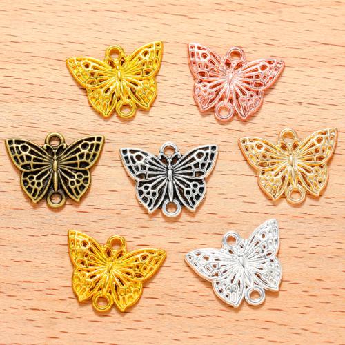 Animal Tibetan Style Connector, Butterfly, plated, DIY & 1/1 loop & hollow, more colors for choice, 100PC/Bag, Sold By Bag