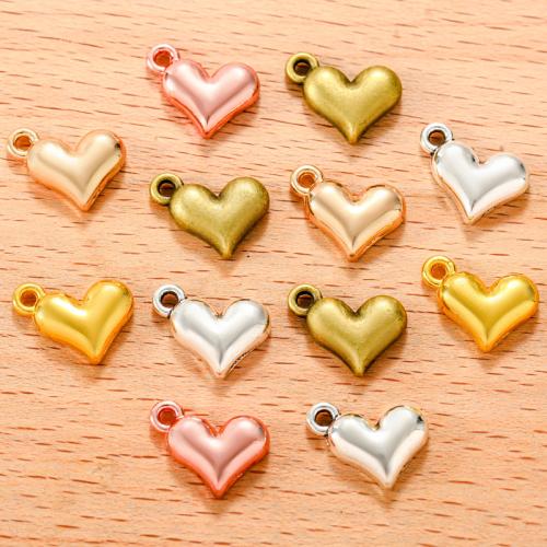 Tibetan Style Heart Pendants, plated, DIY, more colors for choice, 100PC/Bag, Sold By Bag