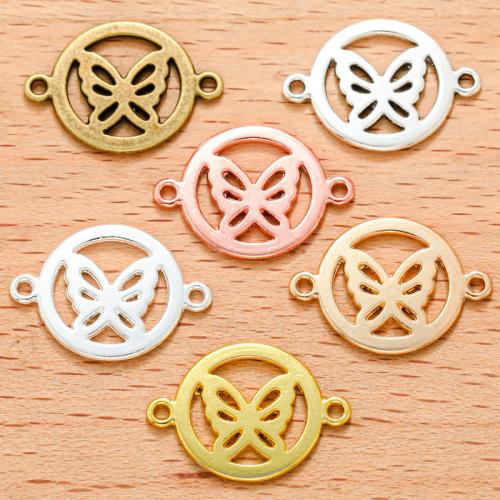 Tibetan Style Connector, Round, plated, DIY & 1/1 loop, more colors for choice, 100PC/Bag, Sold By Bag