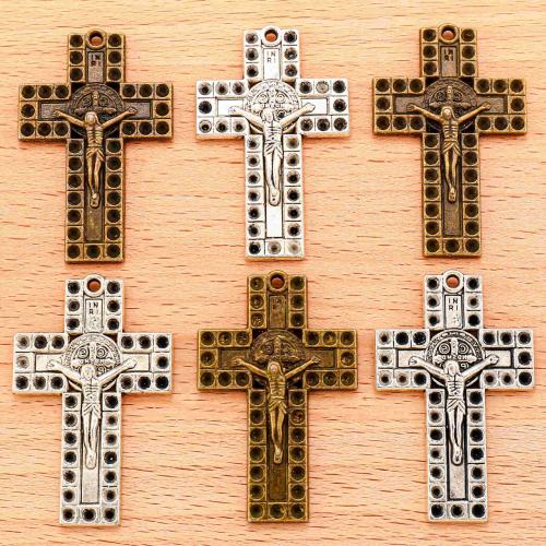 Zinklegierung Kreuz Anhänger, plattiert, DIY, keine, 43x28mm, 100PC/Tasche, verkauft von Tasche