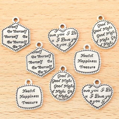 Pendentifs en alliage de zinc, Placage, DIY & styles différents pour le choix, plus de couleurs à choisir, 100PC/sac, Vendu par sac