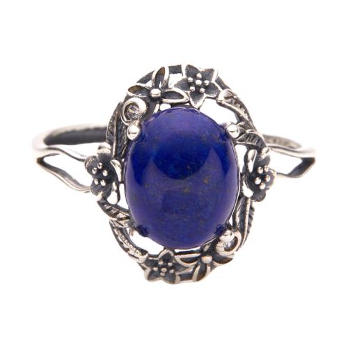 925 Sterling Silver Cuff Finger Ring with Gemstone vintage & for woman US Ring Sold By PC