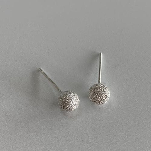 925 Sterling Silver Stud Earrings, DIY & different size for choice, Sold By Pair