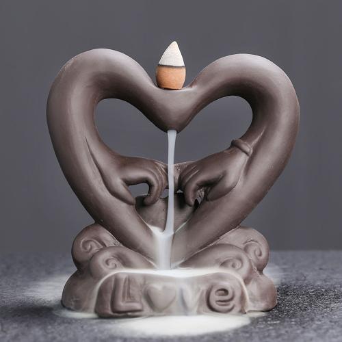 Backflow Incense Burner Purple Clay half handmade for home and office & durable Sold By PC